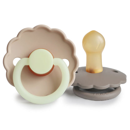 FRIGG Daisy Night Natural Rubber Pacifier 2-Pack