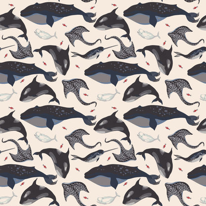 Deep Sea Creatures Whale Zipper Footie