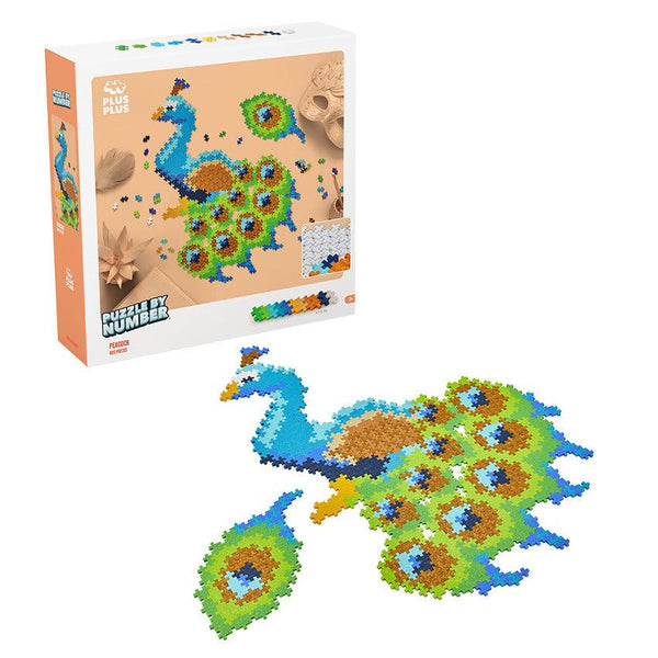 Plus Plus Puzzle by Number - 800 pc Peacock