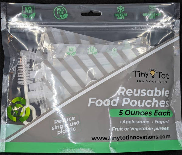 Reusable food pouches - 6 pack