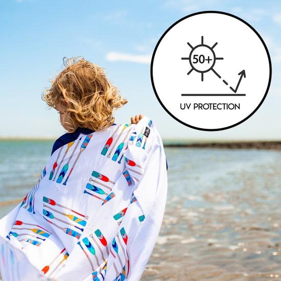 Luv Bug Co Hooded UPF 50+ Sunscreen Towel - Sea Turtles