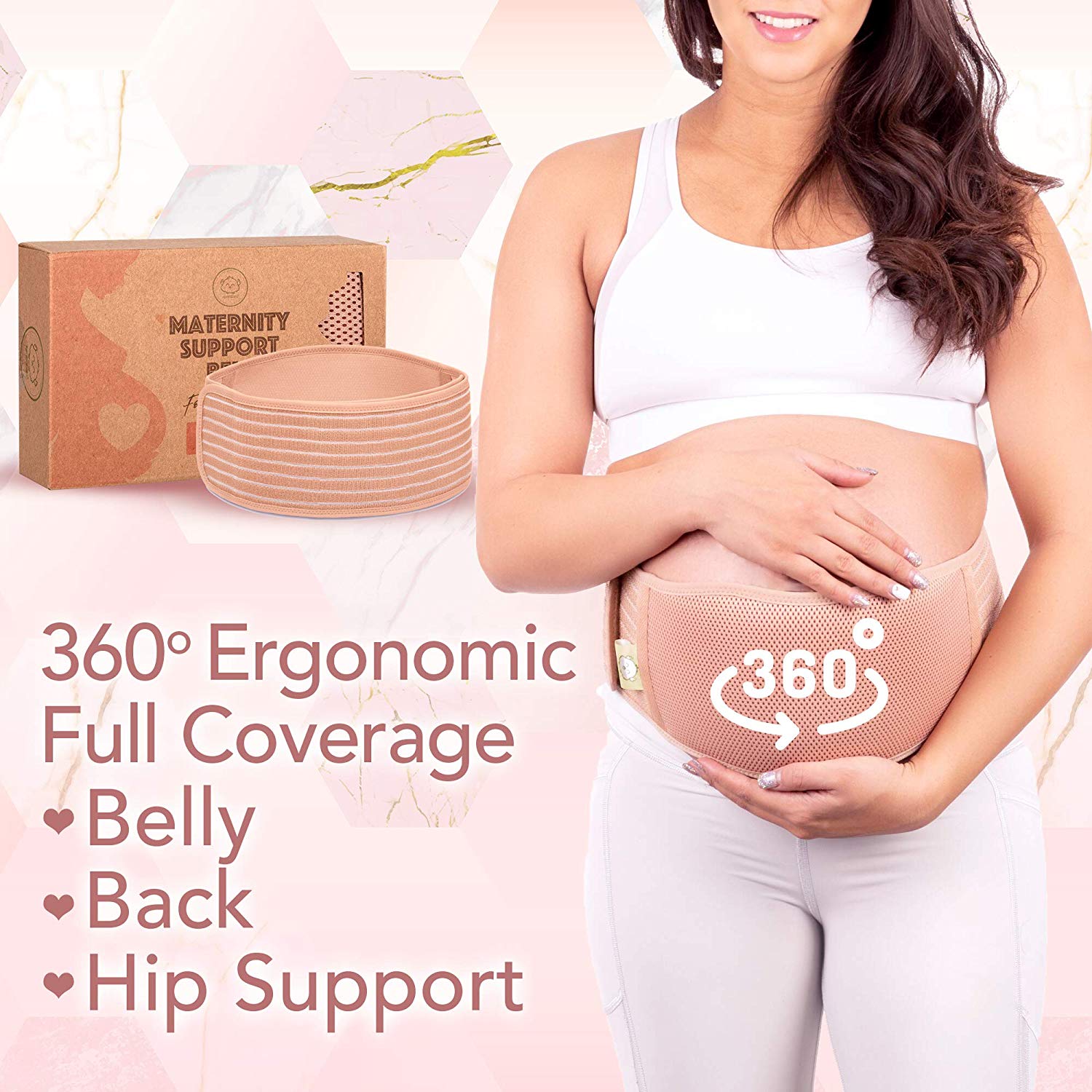 KeaBabies - Pregnancy Belly Support Belt (X-Large) - Classic Ivory –  ECOBUNS BABY + CO.