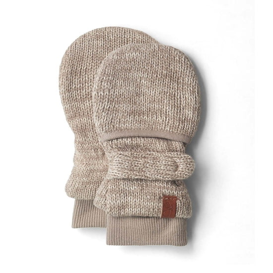 goumikids Organic Cotton Knit Stay-On Mitts - Pecan