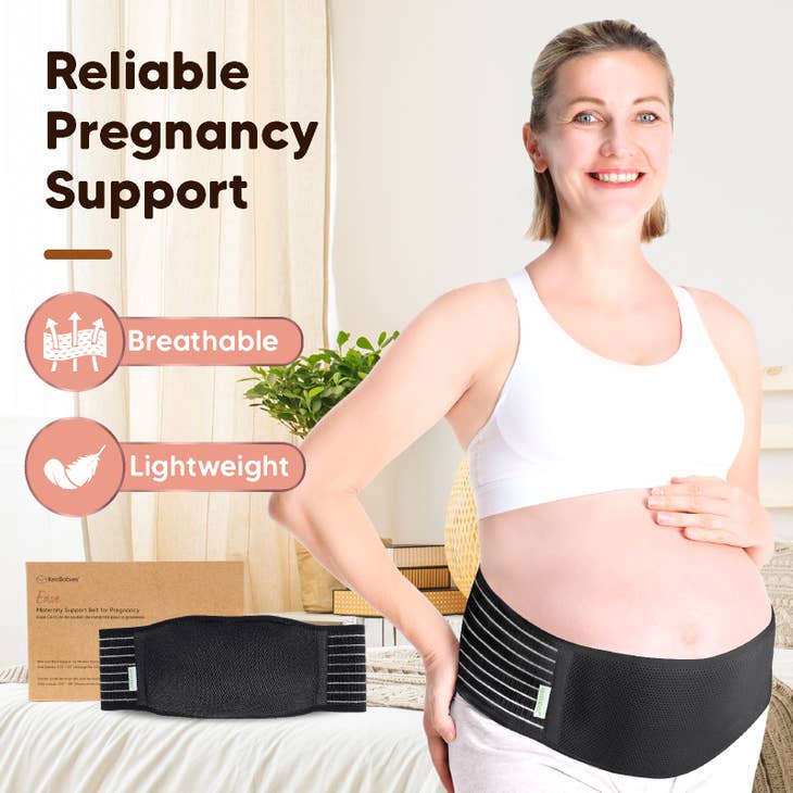 KeaBabies - Pregnancy Belly Support Belt (M/L) - Midnight Black