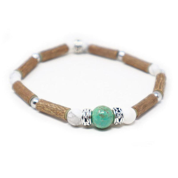 Hazelwood and Howlite Bracelet