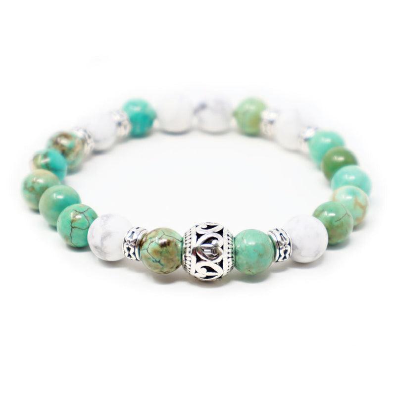 Hazelwood and Howlite Bracelet