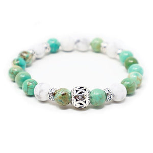Hazelwood and Howlite Bracelet