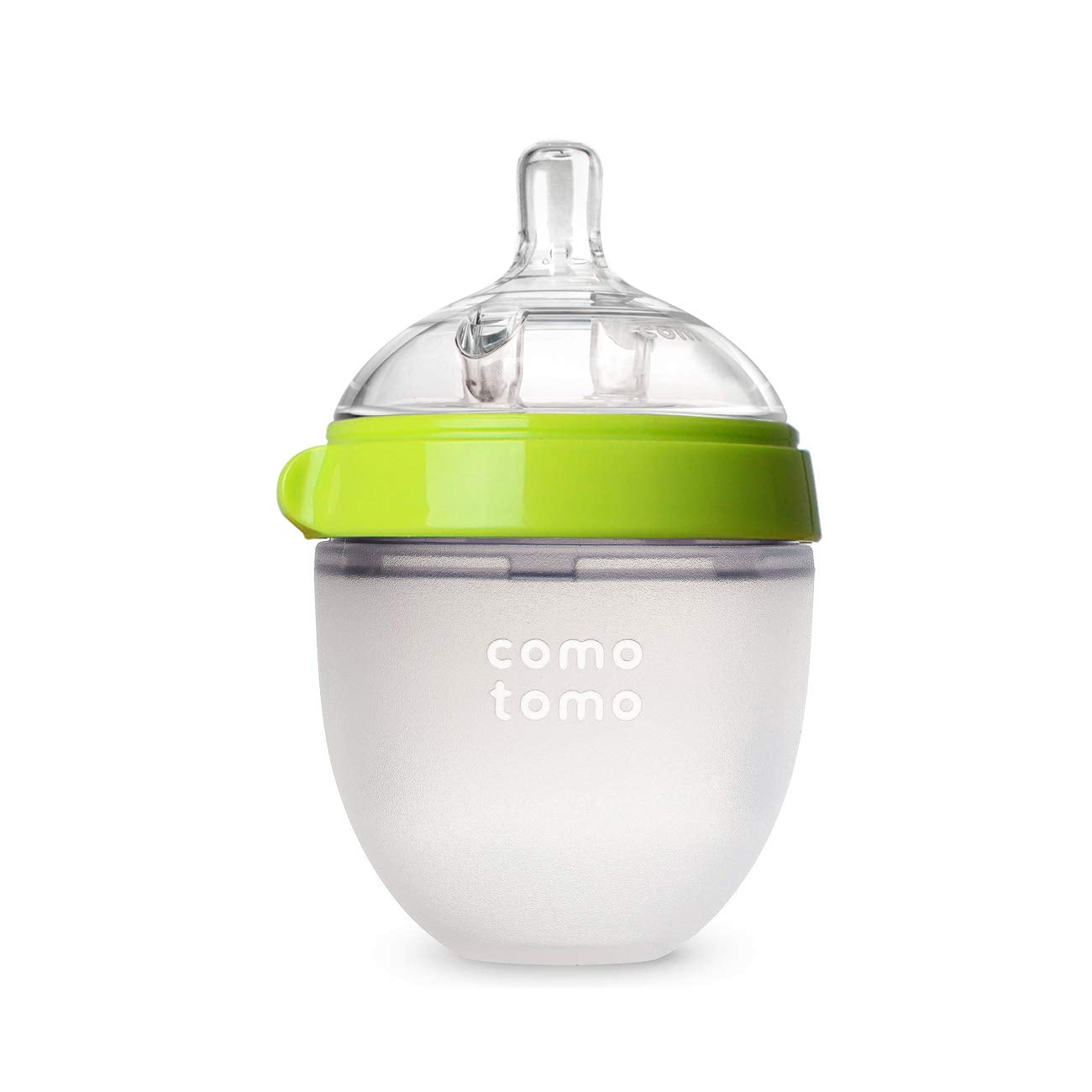 Comotomo Natural Feel Baby Bottle, Green, 5 Ounces, Single