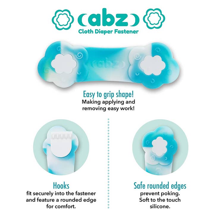 ABZ Cloth Diaper Fastners 4 Pack - Arctic