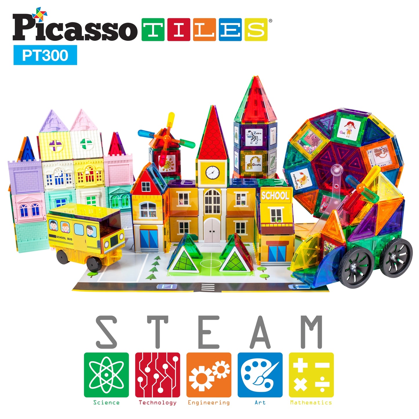 PicassoTiles - PicassoTiles 300 Piece Master Builder Building Block Set