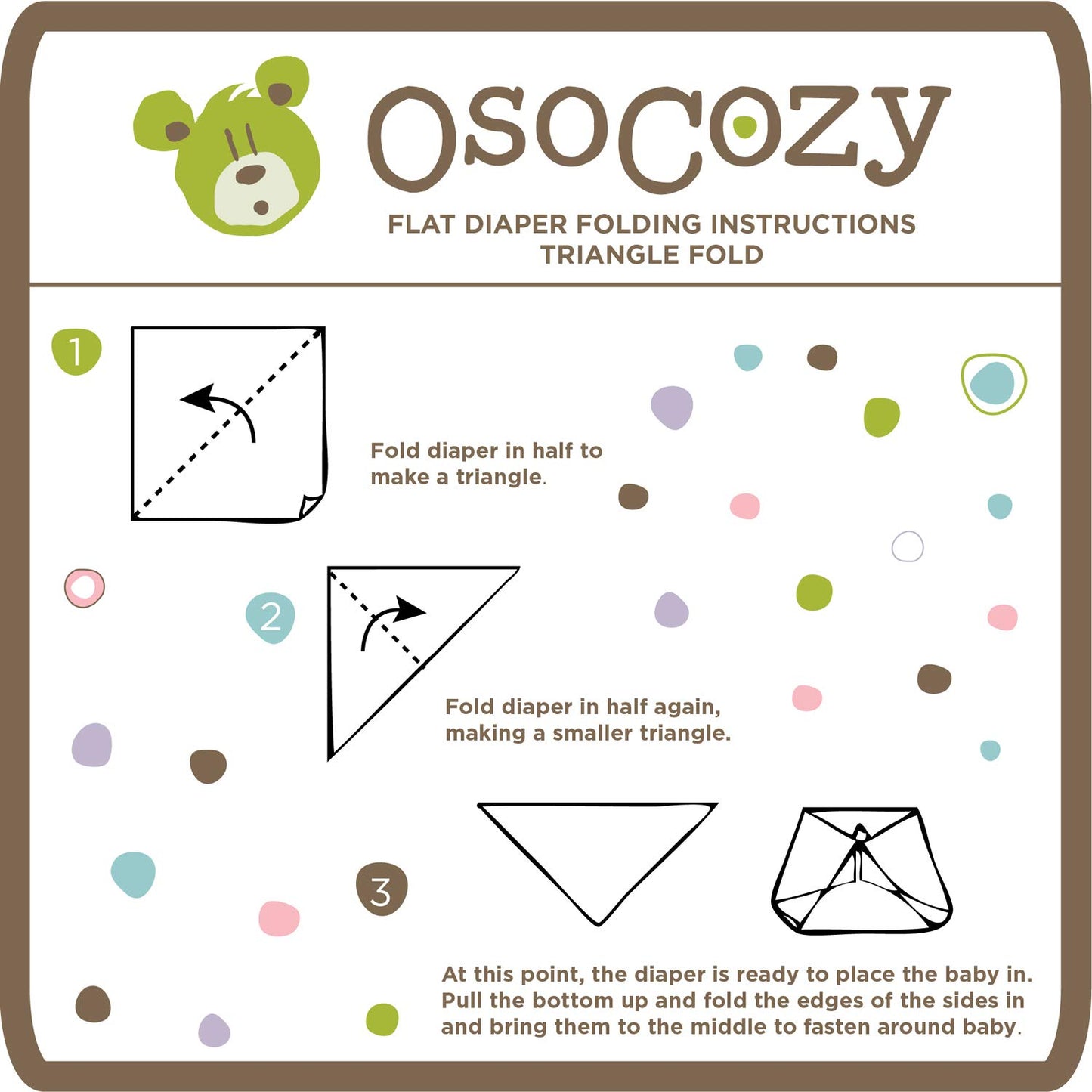 OsoCozy Unbleached Birdseye Flat Diapers (6pk)