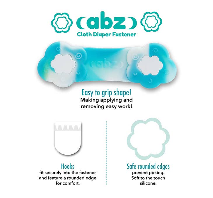 ABZ Cloth Diaper Fastners 4 Pack - Arctic