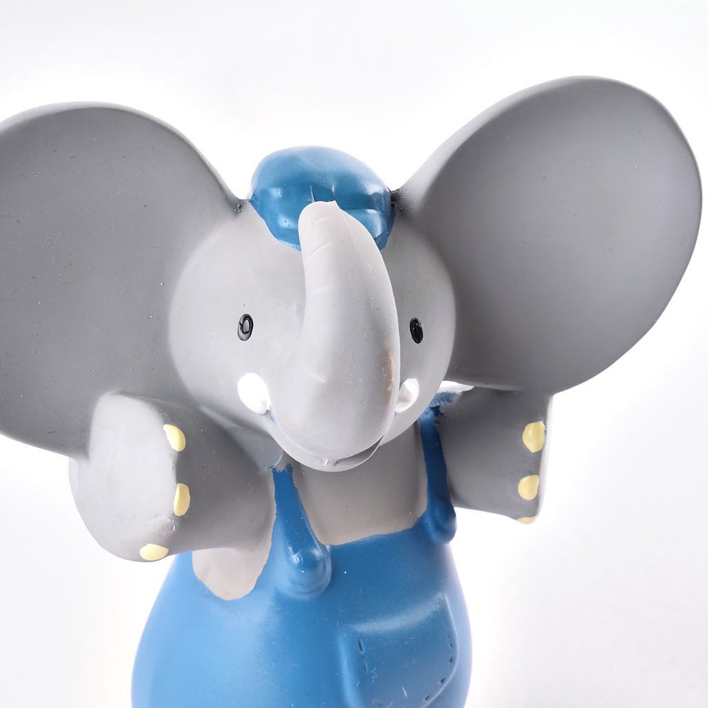 Tikiri Alvin the Elephant  All Organic Natural Rubber Squeaker Toy