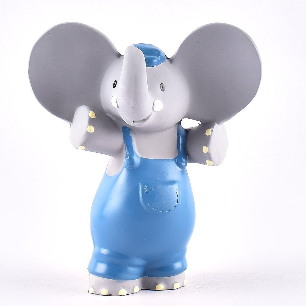 Tikiri Alvin the Elephant  All Organic Natural Rubber Squeaker Toy