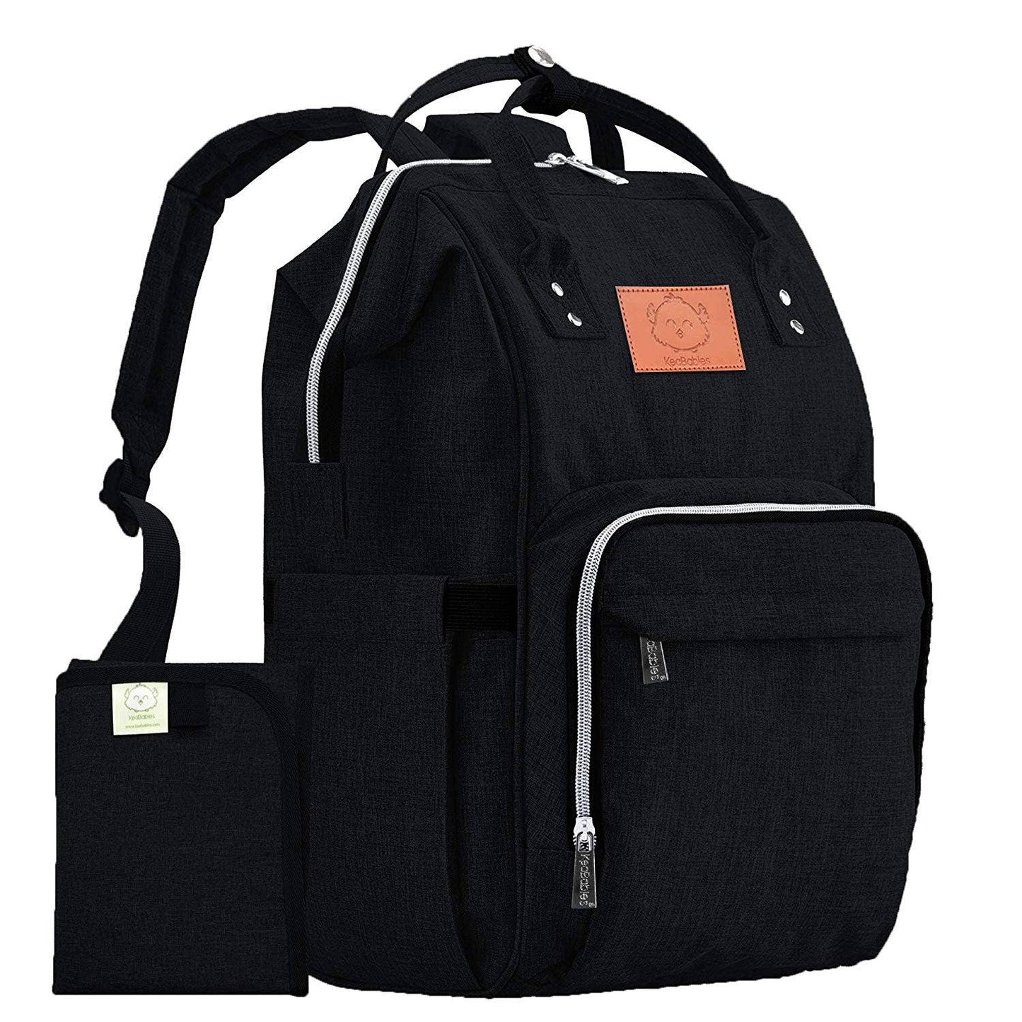 KeaBabies - Original Diaper Backpack (Trendy Black)