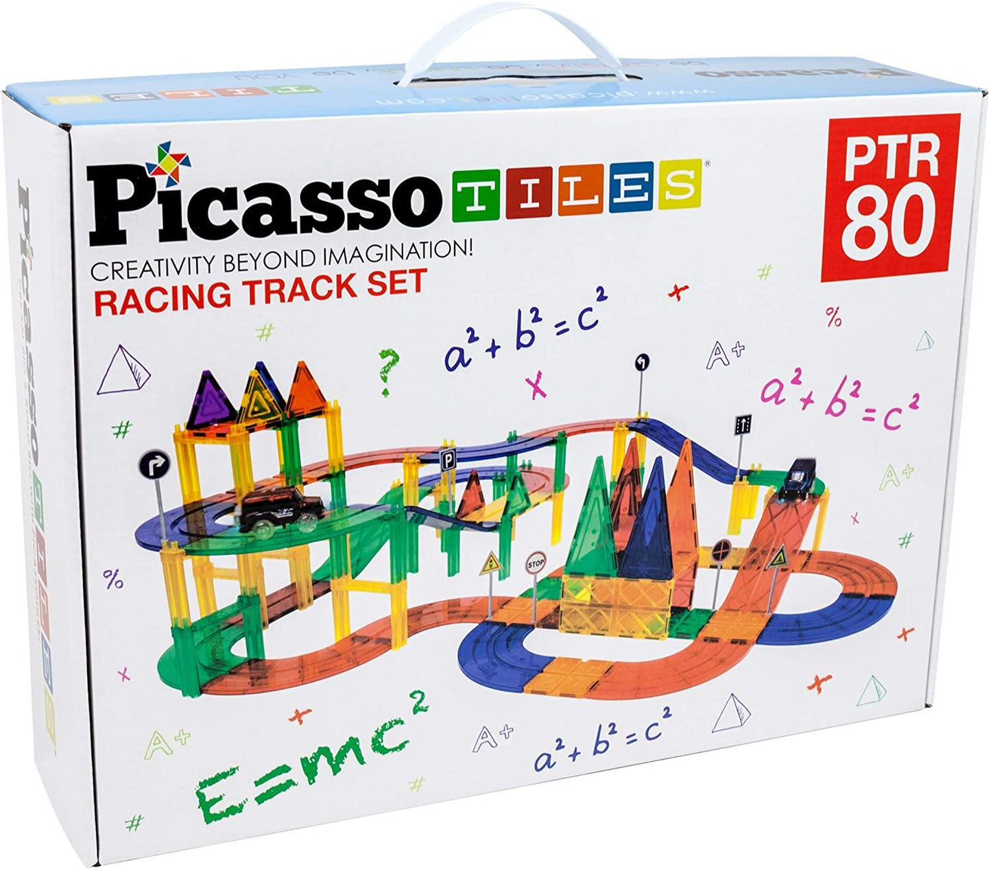 PicassoTiles 80 Piece Race Track Set - ECOBUNS BABY + CO.