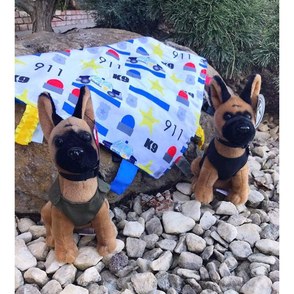 Baby Jack and Company Crinkle Sensory Square 8"x8" - Police