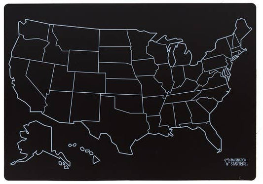 Chalkboard Map Placemat 12x17