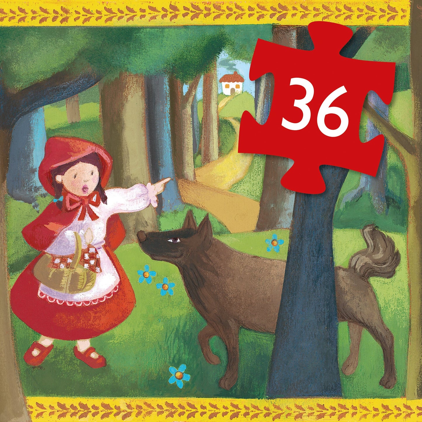 Djeco Little Red Riding Hood 36pc Silhouette Jigsaw Puzzle