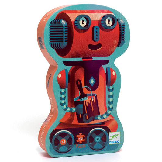 Djeco Bob the Robot 36pc Silhouette Jigsaw Puzzle