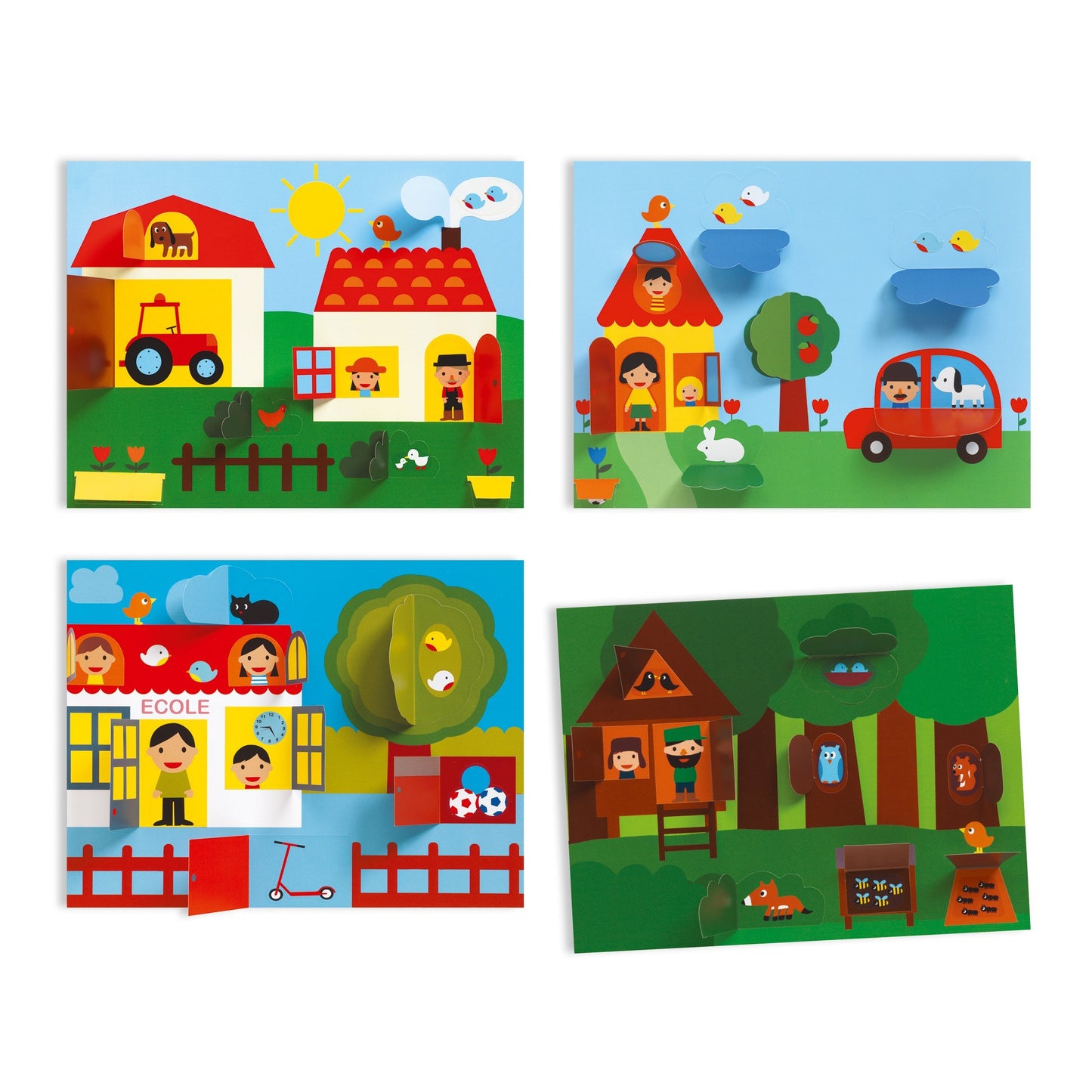 Djeco Hide and Seek Collage Craft Kit