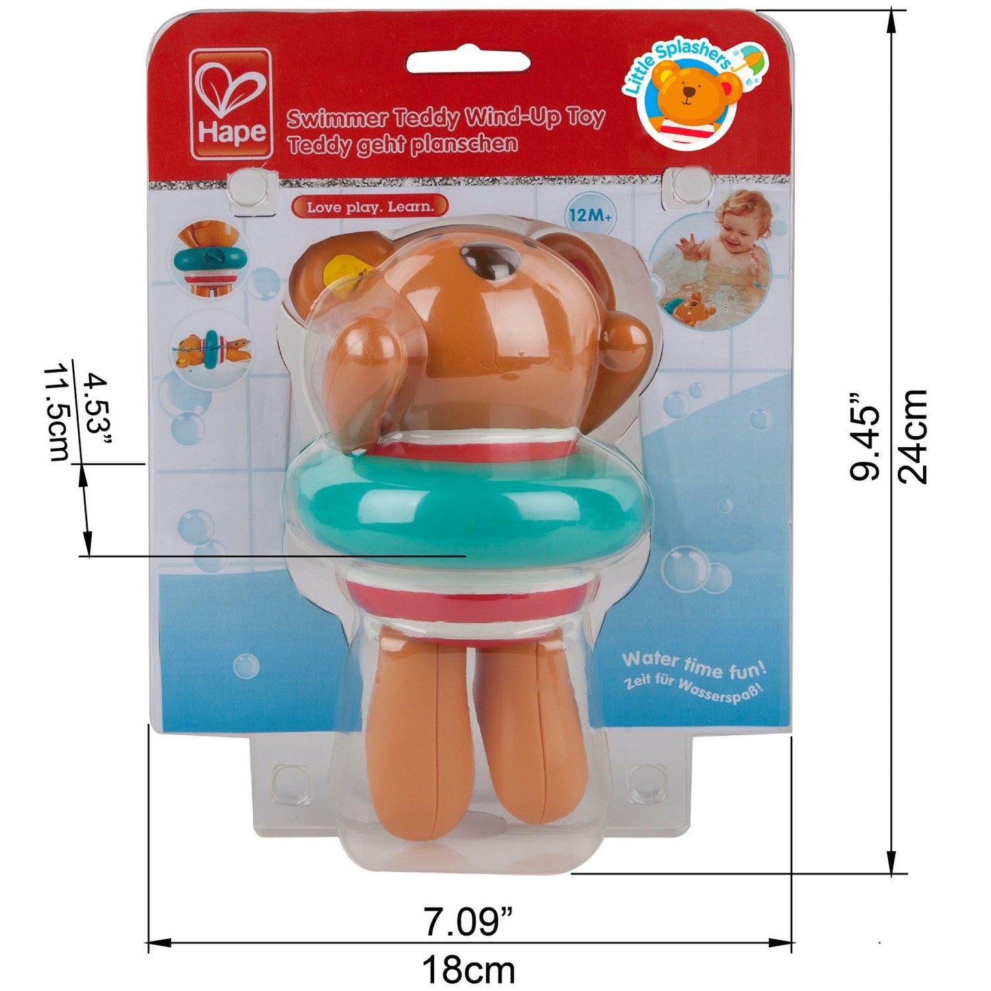 Hape Swimmer Teddy Wind-Up Toy - ECOBUNS BABY + CO.