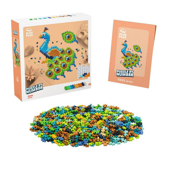 Plus Plus Puzzle by Number - 800 pc Peacock