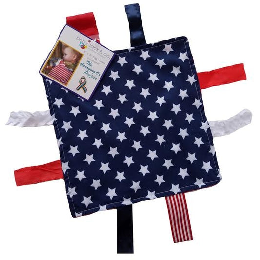 Baby Jack and Company Crinkle Sensory Square 8"x8" - USA Flag