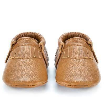 BirdRock Baby Classic Brown Genuine Leather Baby Moccasins - ECOBUNS BABY + CO.