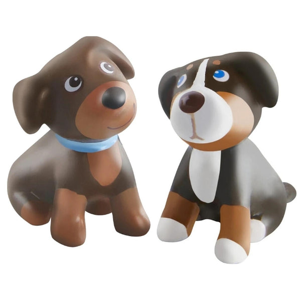 HABA Little Friends Brown and Tricolor Puppies Play Set