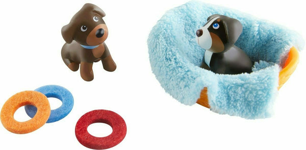 HABA Little Friends Brown and Tricolor Puppies Play Set