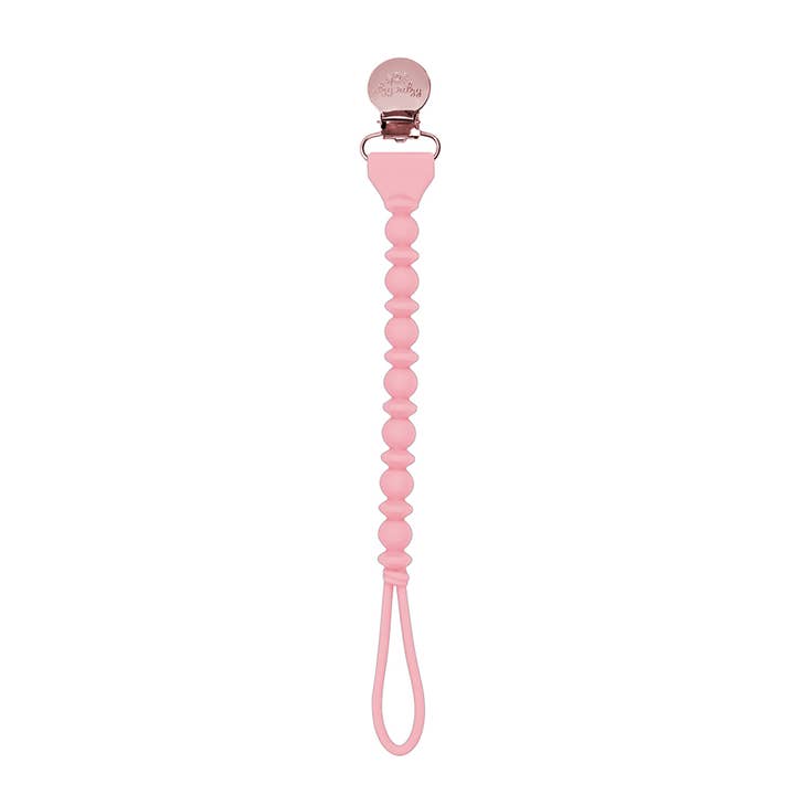 Itzy Ritzy - Rose Pink Sweetie Strap™ Silicone One-Piece Pacifier Clips