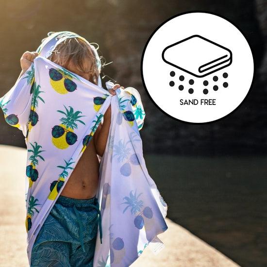 Luv Bug Co Hooded UPF 50+ Sunscreen Towel - Sea Turtles