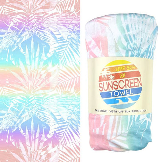 Luv Bug Co XL UPF 50+ Sunscreen Towel - Tropical Tie Dye