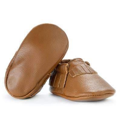 BirdRock Baby Classic Brown Genuine Leather Baby Moccasins - ECOBUNS BABY + CO.
