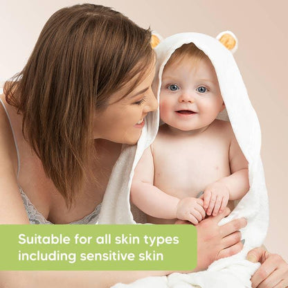 KeaBabies Cuddle Organic Bamboo Baby Hooded Towel - Cat
