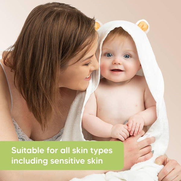 KeaBabies Cuddle Organic Bamboo Baby Hooded Towel - Cat