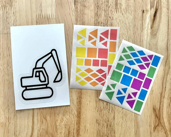 Excavator Sticker Craft Kit